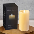 Flickering Flameless Candles with 3D Moving Flame, Last 1000+ Hours Battery Operated Candles with Timer, Ivory Real Wax Pillar Electric LED Candle for Wedding Christmas Party/3" x 7"
