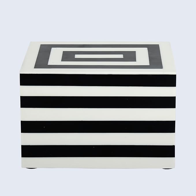 Handicrafts Home Decorative Keepsake Box 6x4.5 – Small Organizer Box with Lid, Boho Decorative Storage, Retro Memory Box, Unique Coffee Table Décor, Jewelry or Trinket Box, Modern Shelf Decorative Box