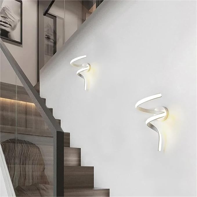 Modern Minimalist LED Wall Lamp Home Indoor Decor Wall Sconce for Living Room Bedroom Bedside Lustres Backgroud Light Decoration(Cool White,A-White)