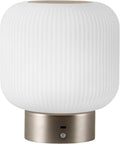 Aisilan Opal Glass Cordless Table Lamp, Touch Control & Motion Sensor, Stepless Dimmable Rechargeable Bedside Lamp for Bedroom & Living Room Decor