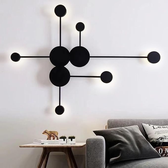 Lights LED Modern Indoor Nordic Circle Background Creatively Decorative Acrylic for Living Room Bedroom