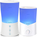 BlueHills Premium Large 2000 ML and 1000 ML XL Essential Oil Diffusers Humidifier Combo Set of 2 for Large Room Home with Décor LED Lights Great Gift – Value Pack of White