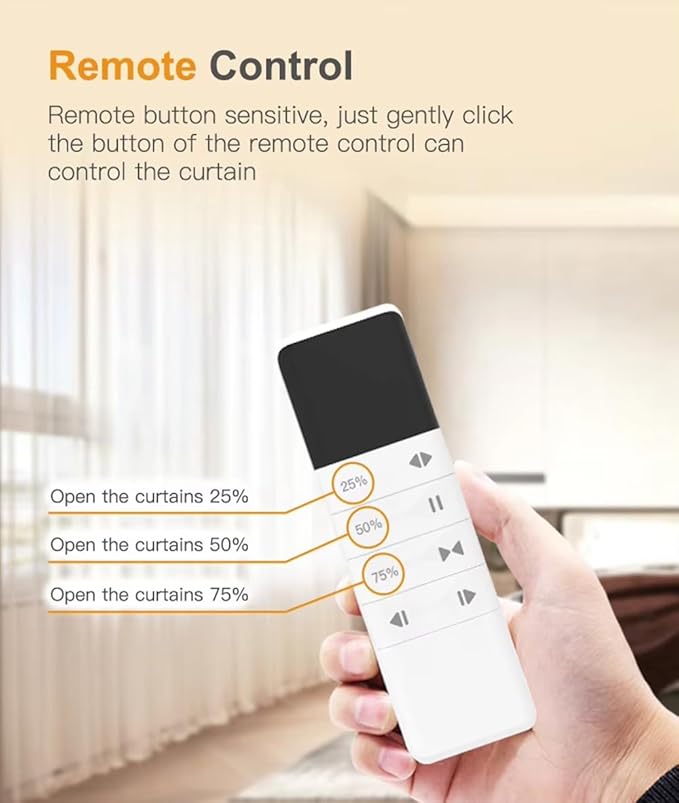 Matter over WiFi Hidden Smart Curtain Motor Track Kit, Silent Electric Curtain Rods 1.8N.m, Automatic Curtain Opener Compatible with HomeKit/Alexa/Google/SmartThings (3 meters (118.1 inches))