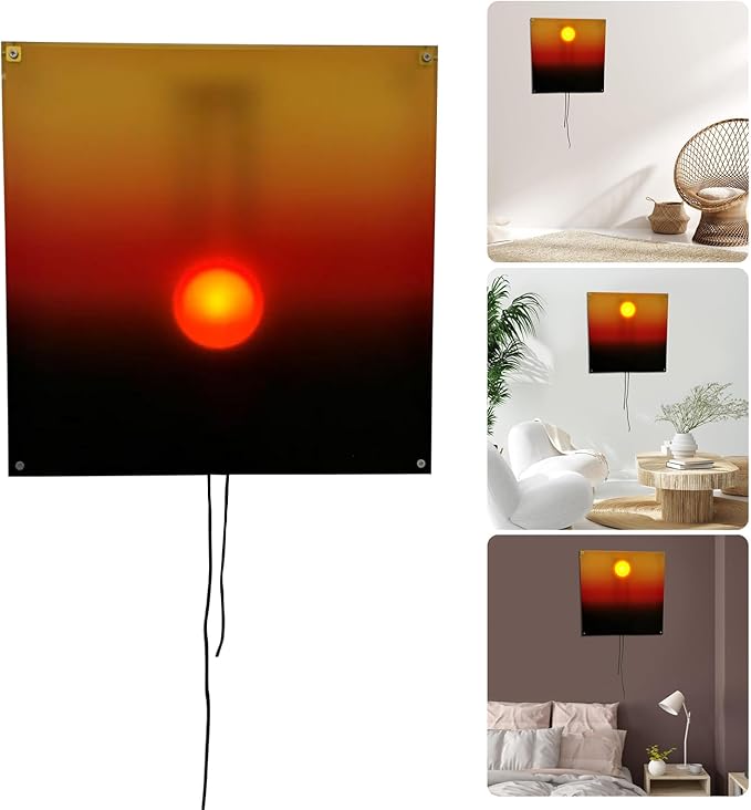 Mindfulness Wall Lamp Features Manual Sunrises Sunset Hanging Light for Serenes Home Atmospheres Sun Motion Living Room Lamp