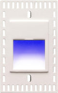 WAC Landscape Lighting, LEDme 120V LED Vertical Invisible Trim Step and Wall Light Blue Built-in LED in White