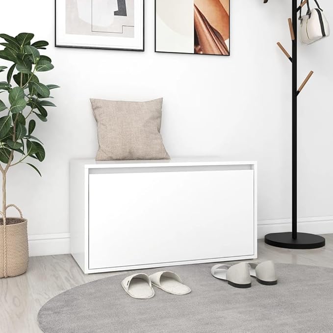 vidaXL Stylish Storage Bench, Rectangular Shape, Perfect for Hallways, Compact Urban Furniture, Modern Seating