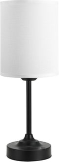 Touch Control Cordlss Table Lamp, USB-C Rechargeable Lamp with Stepless Dimming, 4000mAh Battery Operated Bedside Lamp for Bedroom, Living Room, Night Light & Emergency Lighting, Black, 1 Pack