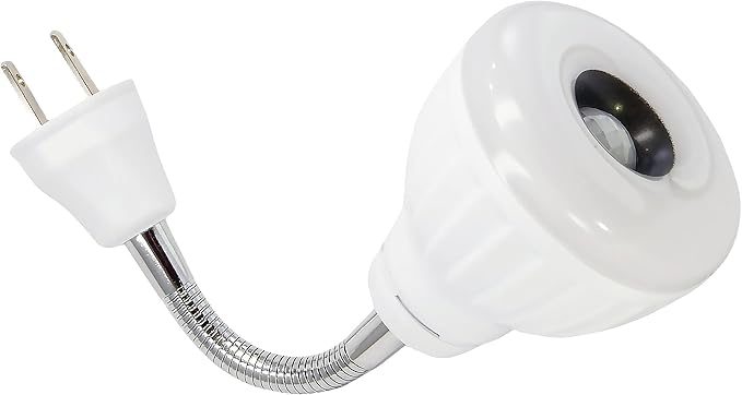 LED Motion-Activated Sensor Dusk To Dawn PIR Night Light AC Outlet Directional Flexible Rotatable 360 Socket Plug-in Wall Stairs Lamp Indoor Closet Cabinet Toilet Garage Ceiling Basement (5W 3000K)