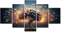 Nervous System Canvas Prints Artificial Intelligence and Futuristic Technology Wall Art Paintings Art Posters Pictures for Living Room Modern Home Decor Framed Wall Art Decorations, (60"Wx32"H)