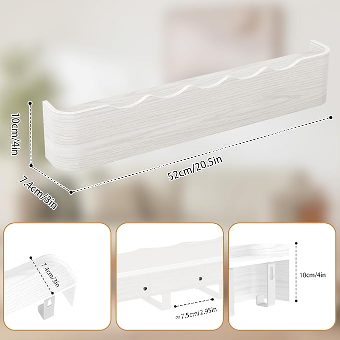 Coat Rack Wall Mount Entryway Organizer Modern Key Holder Wall Mount with Wooden Shelf Entryway Hooks for Bedroom Kitchen Hallway Bathroom for Hanging Coats Hats Dog Leashes Bags Towels