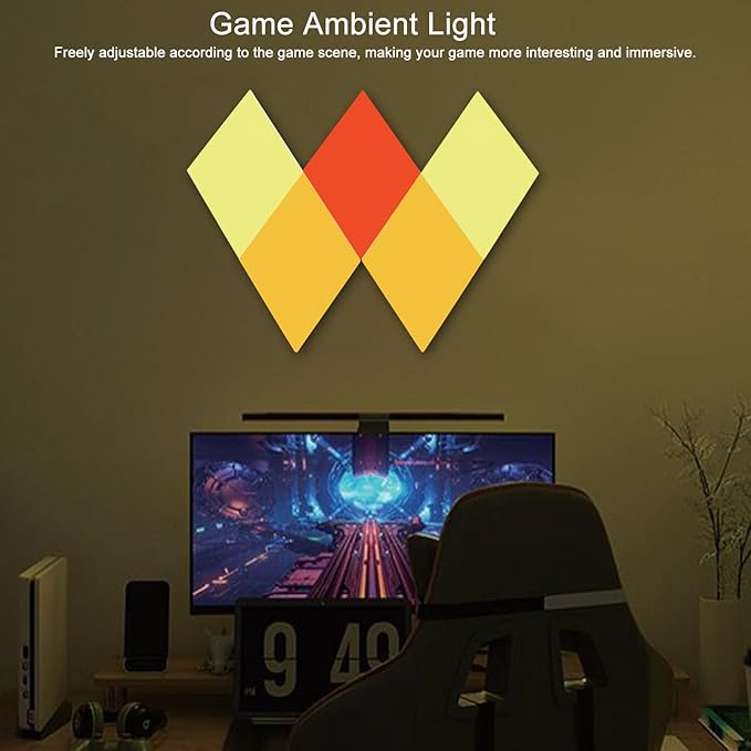Smart Wall Light Panel, Multicolor Effects Music Sync RGB Wall LED Wall Lights with Multiple Control Methods, Wall Sconce | LED Room Lights | Video Game Room Decor for Home (#1)