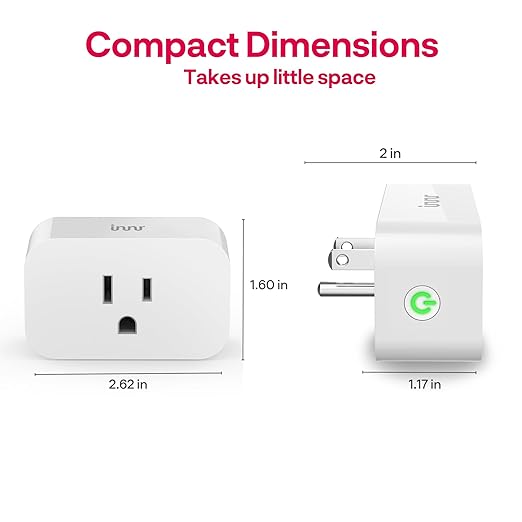 Innr Zigbee Smart Plug, Works with Philips Hue*, Alexa and SmartThings, Zigbee Repeater, Energy Monitoring, 4-Pack