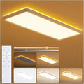 23 Inch Dimmable LED Flush Mount Ceiling Light Fixture with Remote, Square Low Profile Ceiling Light,3000K–6500K Color Changing,1800K Night Light,White,for Bedroom,Kitchen,Living Room