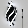 Modern LED Plug in Wall Sconce, 21W Black Indoor Wall Lights with Plug and Switch, Wall Lamps for Living Room, Bedroom, Hallway, Stairway, 6500K Wall Mounted Light
