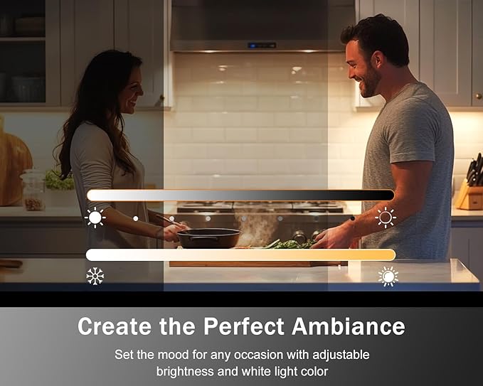Smart Under Cabinet Lighting, 4-Pack 12" V Shape LED Light Bar Kit - Dimmable 2700K to 6000K Color Adjustable, Control with App - Compatible with Alexa, Google Assistant