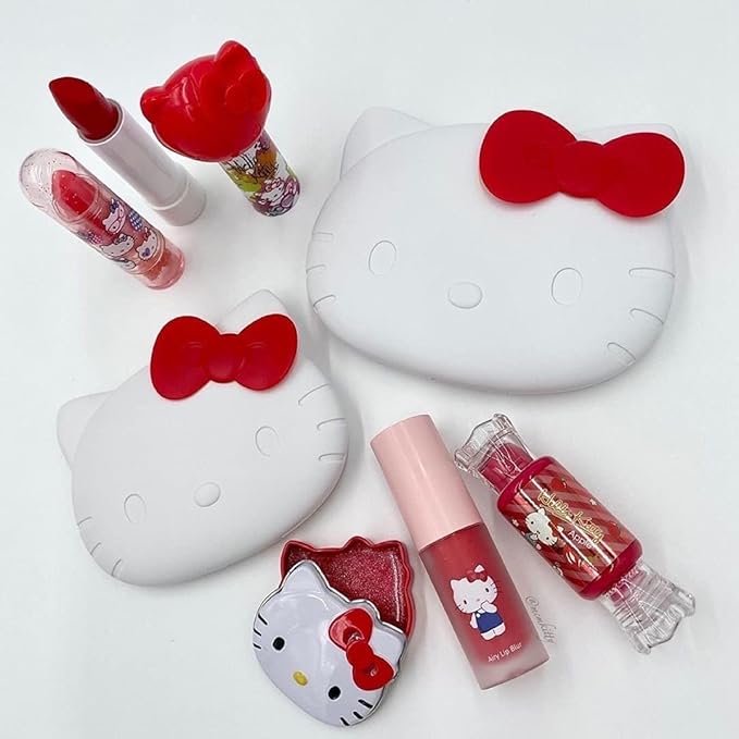 Impressions Vanity Hello Kitty Compact Mirror with Adjustable Brightness, Touch Sensor and Rechargeable Travel Makeup Mirror for Purse
