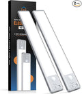 BLS 10inch Under Cabinet Lights, 40 LED Closet Lights, Motion Sensor Light Indoor, Battery Operated Lights, 1800mah USB C Rechargeable Under Cabinet Lighting, Magnetic Night Light for Kitchen (2 Pack)