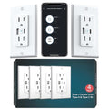 Lumary Smart USB Outlet with Type-C & USB-A Ports, WiFi in-Wall Outlet Compatible with Alexa & Google Home, Remote & Voice Control, Timer, FCC Certified, Tamper-Resistant, 4 Pack