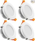 YGS-Tech 3.5 Inch LED Recessed Lighting, Dimmable Downlight 7W(55W Halogen Equivalent), CRI80, 4000K Natural White, Ceiling Light with LED Driver(4 Pack)