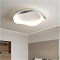 Modern Bedroom Ceiling Light Minimalist Interior Intelligent Lamp Living Room Bar Counter Home Decoration Lighting Fixture Contemporary(Silver-52cm)