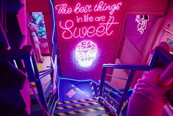 SURNIE 50ft Pink LED Neon Lights, IP65 Waterproof LED Light Strip Flexible Cuttable AC 110V LED Rope Lights DIY, Indoor Outdoor for Residential, Commercial Building Decoration