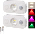 DAMI Motion Sensor Step Light with 7 Colors, USB Rechargeable, Dimmable Warm White Night Light for Bedroom, Kitchen, Staircase, Cabinets – 2 Pack LED Cabinet Lighting, 600mAh Battery