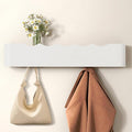 Coat Rack Wall Mount Entryway Organizer Modern Key Holder Wall Mount with Wooden Shelf Entryway Hooks for Bedroom Kitchen Hallway Bathroom for Hanging Coats Hats Dog Leashes Bags Towels