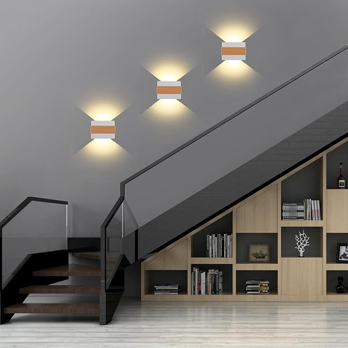 Kawell Modern LED Wall Sconces Up Down LED Wall Light Indoor Outdoor Creative LED Wall Lamp 10W Hallway Wall Mounted Lighting Fixtures for Bedroom Living Room Stairs Porch, Warm White