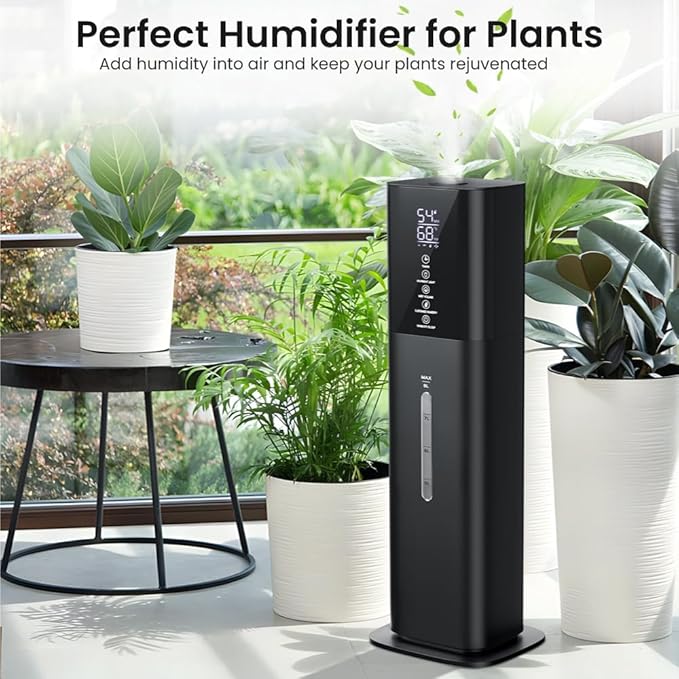8L 2.1Gal Quiet Cool Mist Humidifiers+8L 2.1Gal Smart App Humidifiers for Large Room Bedroom Home with 7 Colors Light(White,Black)