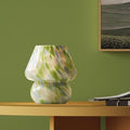 Mushroom Lamp Table Lamp for Bedroom,Small Desk Bedside Lamps for Living Room,Mushroom Decor Cute Mini Modern Mid Century Lamps for Night Stands,Aesthetic Home Living Room Decor(Green)