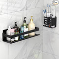 Shower Caddy 2 Pack - Bathroom Shower Shelf Rust-Proof Aluminum Adhesive Installation No Drilling Required, Suitable for Bathroom Storage and Home Decoration