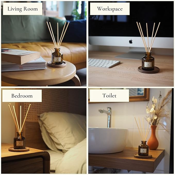 PRISTINE English Country Inn Reed Diffuser for Home | Fresh Blend of Strawberry, Vanilla, Musk Reed Diffuser Set, Oil & Reed Diffuser Sticks | Home & Office Decor | Fragrance