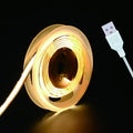 Short Led Strip Lights 5V USB LEDs Display Cabinet Lighting COB LED Strip Light 3000K Warm White Not Dimmable Flexible Small led Lights for DIY Home LED TV Lights Indoor Use (3.28FT/1M)