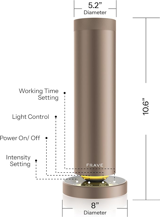 Tower Waterless Scent Diffuser & Oil Kit, 2000 Sqft Coverage, Hotel Diffuser with Bliss & Santal Aroma Oil for Large Room, Home Office, Hotel, Remote & App Control Cold Air Machine, Almond Cream