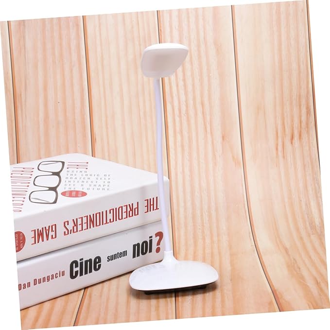 NUOBESTY Adjustable Led Desk Lamp with Touch Control Eye-Caring Folding Study Light for Reading and Working USB Rechargeable White Bedside Lamp with Flexible Neck