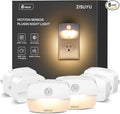 ZISUYU Plug-in LED Night Light with Motion Sensor, 10-60lm Dimmable Nightlight with Multi-Mode & Color-Changing, Ideal for Bedroom, Kitchen, Bathroom, Stairs, Hallway (6 Pack)