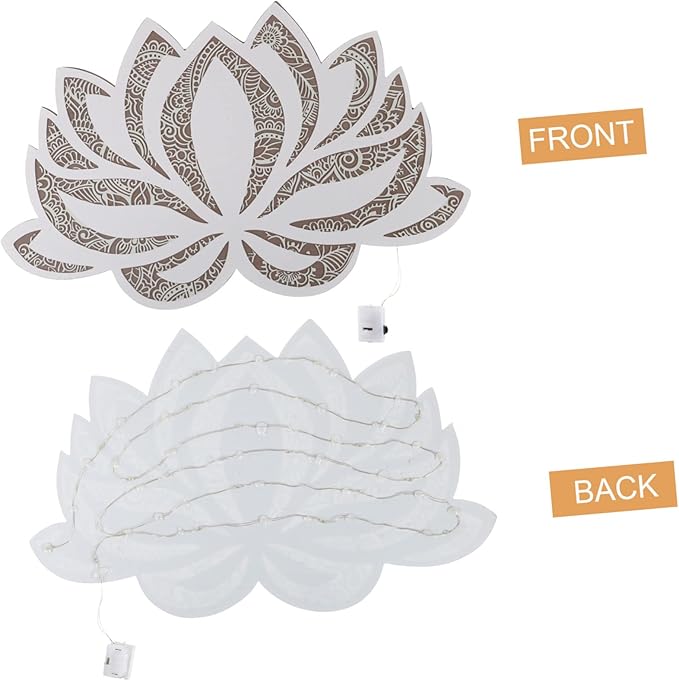Mandala Lotus Yoga Night Light LED Decorative Bedside Lamp for Bedroom Living Room and Yoga Studio Atmosphere Lighting