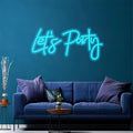 Let's Party LED Neon Signs for Wall Decor Neon Wall Art Acrylic LED Lights with Hanging Chain Light Up for Bedroom Decor Graduation Bar Pub Wedding Party 5V USB Powered Dimmable