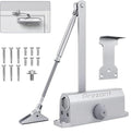 Hydraulic Automatic Door Closer – Heavy Duty Adjustable Closer (Up to 150 lbs) for Home & Commercial Use – Aluminum Alloy Auto Shut System for Interior & Exterior Doors