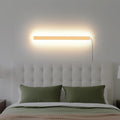 Modern Plug in Wall Sconces, 23.6 inch Frosted Gold LED Long Wall Lights, 12W Warm White 3000K Acrylic Indoor Wall lamp,with 59" Plug Cable for Bedroom, Living Room, Bathroom Makeup, Hallway