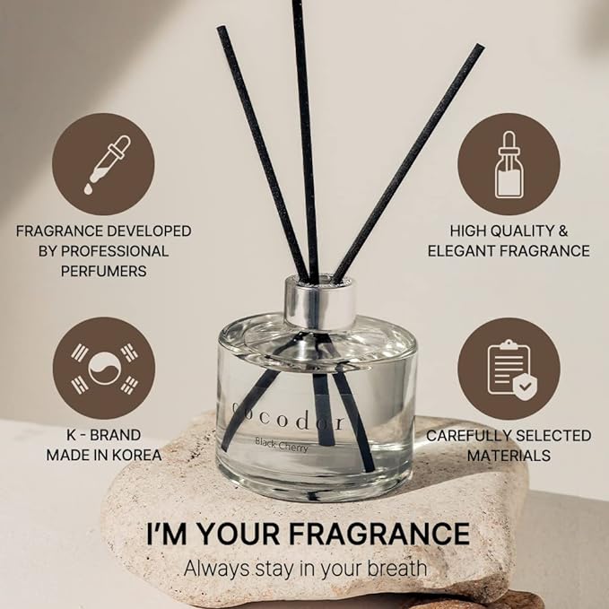 COCODOR Signature Reed Diffuser Set/Freesia&Pear / 6.7oz /1 Pack/Home Fragrance Diffuser, Oil Scent Diffuser for Bathroom Shelf Decor