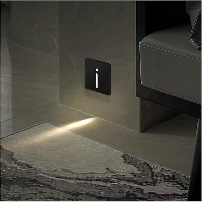 Wall Lamps, Smart Wall Lamp Pir Motion Sensor Footlight Stair Light Led Night Light Indoor Lighting for Room Decor Hall Kitchen Bedroom(White)