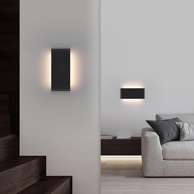 15"Modern LED vanity light,20W Dimmable 5 CCT (3000K-6500K) Adjustable Wall Lamp,Up and Down Wall Lighting,Indoor Wall Sconce for Bedroom,Staircase,Hallway,Dressing Table,1 Pack（Black）