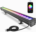 Smart LED Wall Washer Light, 168W RGB+CW Color Changing Linear Light Bar with Group and Individual Control, Music Sync, Timing, 120VAC Dimmable Smart Uplight for Outdoor & Indoor Lighting Projects