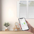 Blindsmart Motorized Plantation Shutters Opener, Automatic Plantation Shutters Opener for Windows Inside - App/Voice Control (Zigbee Version, Motor with Solar Panel)