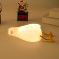 UNEEDE Lying Flat Duck Lamp, 3 Level Dimmable Rechargeable Silicone Night Light, Benson Duck Cute Squishy Touch Sensor Bedside Lamp for Nursery, Breastfeeding, Kids Room Decor