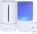 BlueHills Premium Set of Two Large 5000 ML XL and 4000 ML Essential Oil Diffusers Humidifier Combo for Large Room Home with Décor LED Lights Great Gift – White