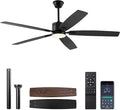 SUNMORY 62" Ceiling Fans with Lights and Remote/APP Control, Low Profile Ceiling Fan with Light, Reversible, Quiet 6 Speeds, Stepless Dimmable, Flush Mount Ceiling Fan for Bedroom Indoor/Outdoor Use