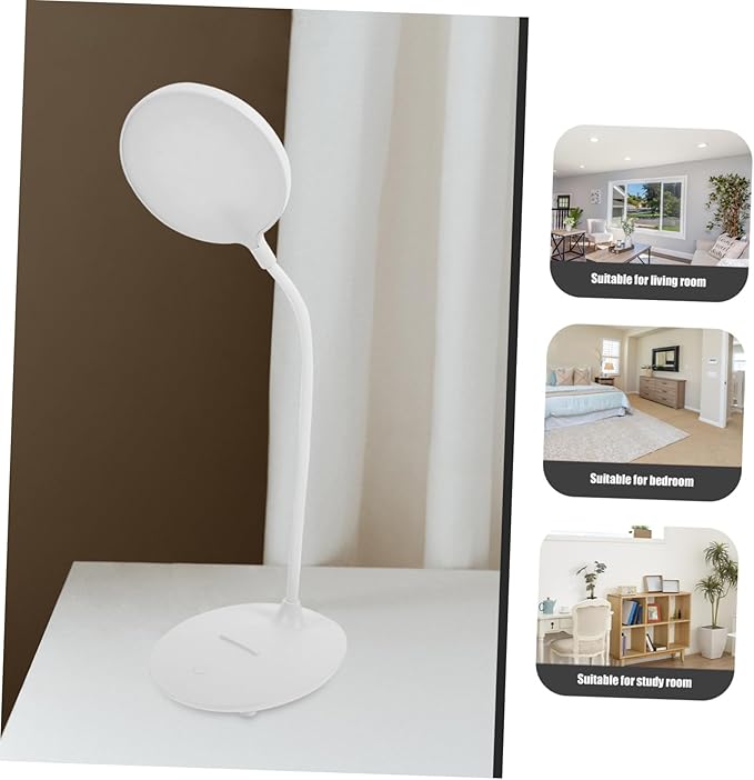 Eye Caring LED Desk Lamp with Touch Control USB Rechargeable Dimmable Reading Light for Office Study and Bedside Use Color Temperature Table Lamp for College Desks