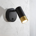 Wall Sconce with Switch,Black and Gold Bedroom Lights for Wall Hardwired,Modern Sconces Wall Light with Rotatable Lampshade,Industrial Wall Lamps for Living Room,Corner,Hallway,Nightstand,Wall Decor